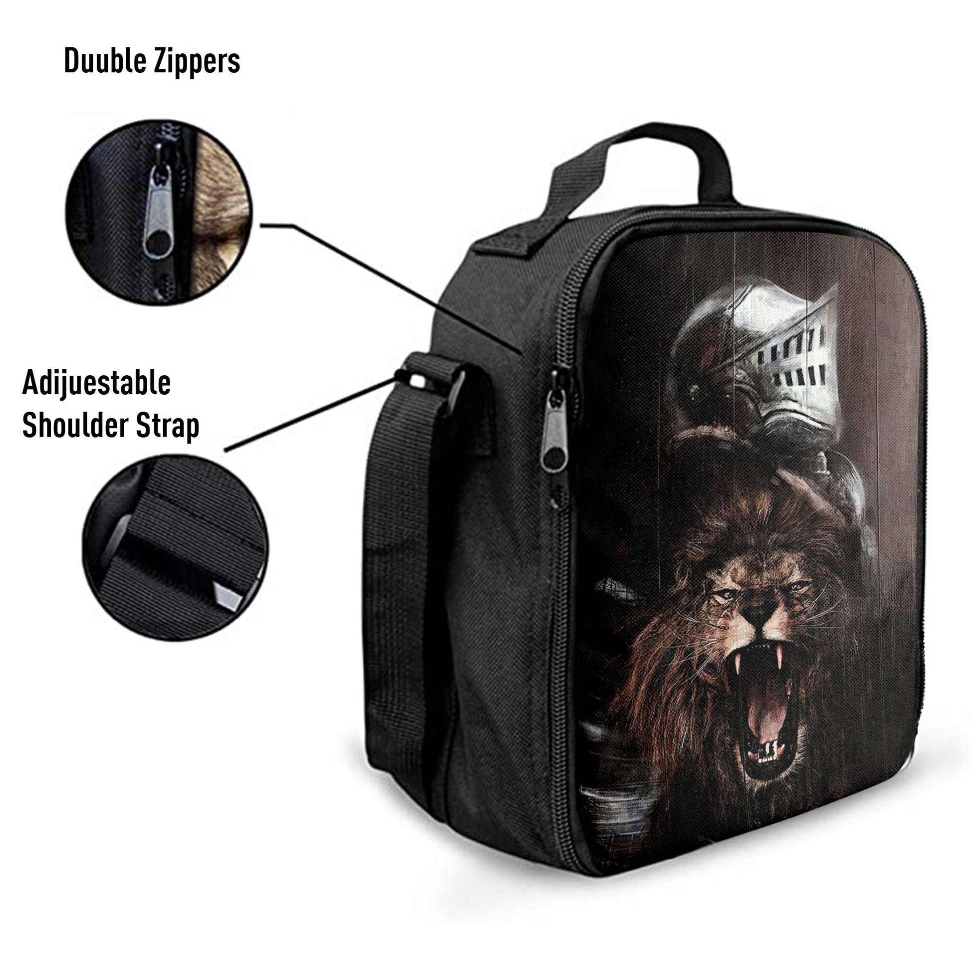 The Lion Of Judah Warrior Of Christ Lunch Bag, Christian Art, Bible Verse Lunch Bag