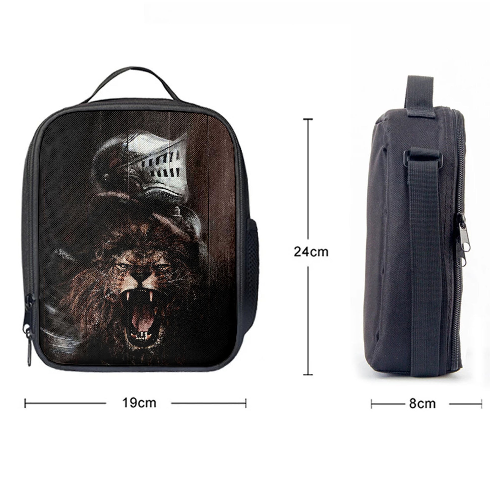 The Lion Of Judah Warrior Of Christ Lunch Bag, Christian Art, Bible Verse Lunch Bag