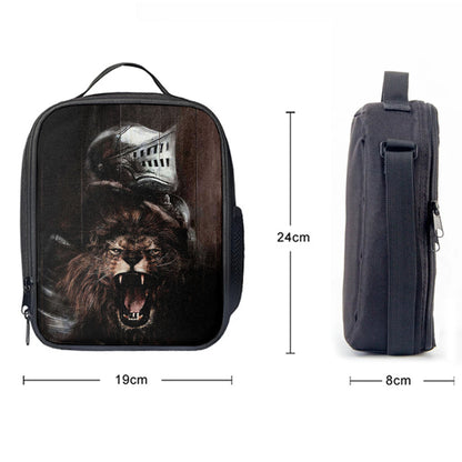 The Lion Of Judah Warrior Of Christ Lunch Bag, Christian Art, Bible Verse Lunch Bag