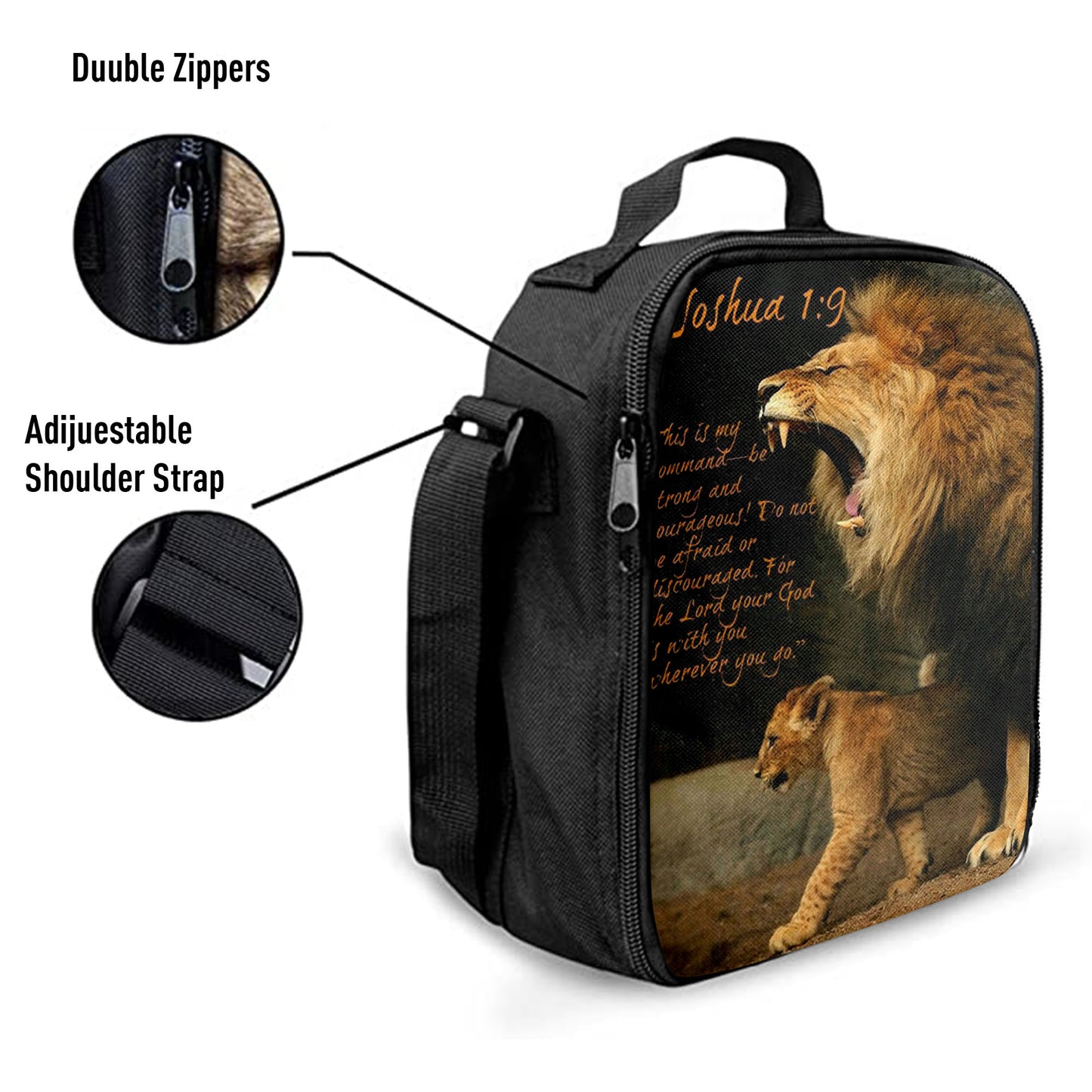 The Lion This Is My Command Lunchbag, Lion Lunch Bag, Christian Inspirational Lunchbag