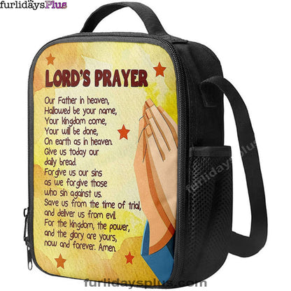 The Lord's Prayer Kid's Scripture Lunch Bag Print, Christian Lunchbag Lunch Bag