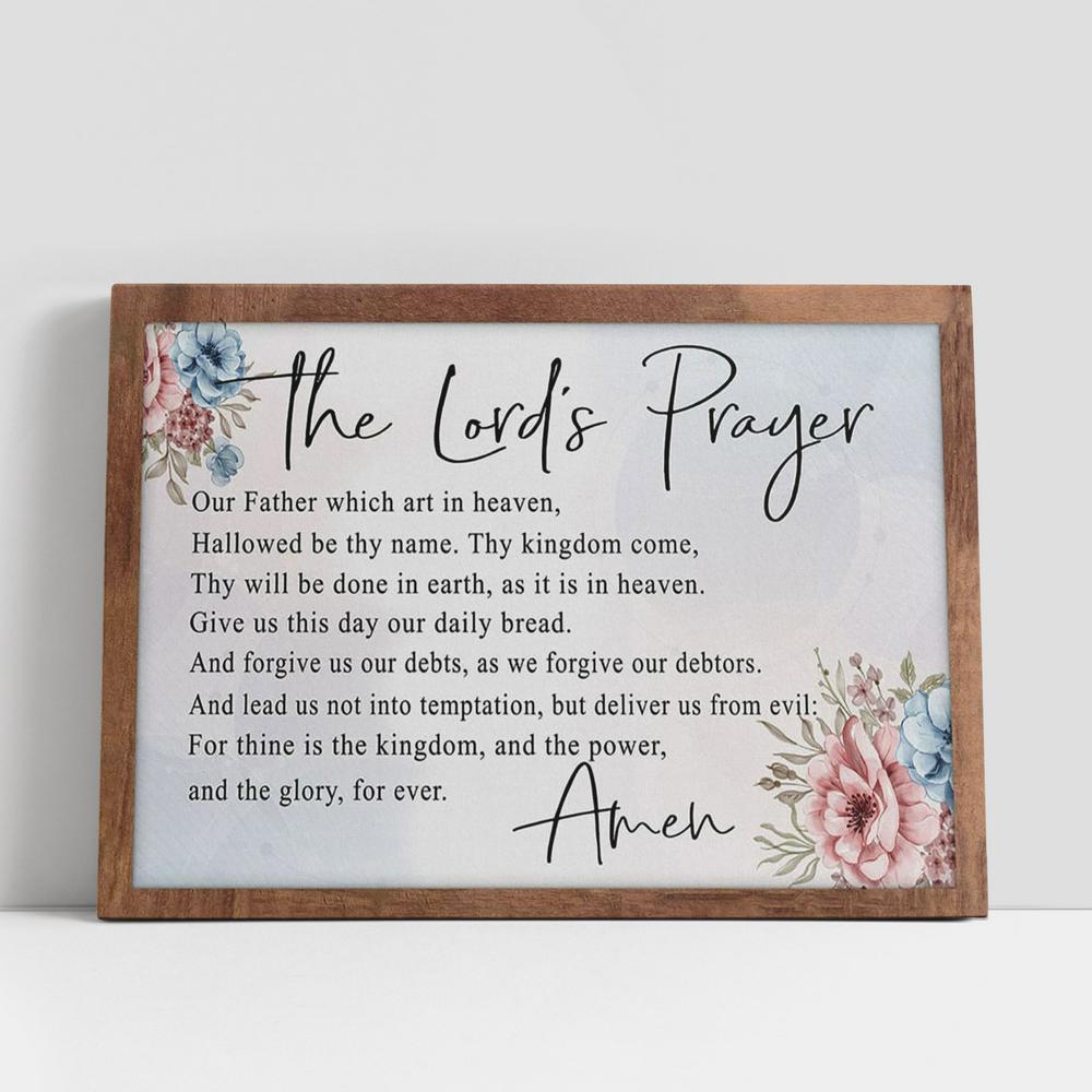 The Lord's Prayer Kjv Canvas Art, Scripture Canvas Prints, Christian G ...