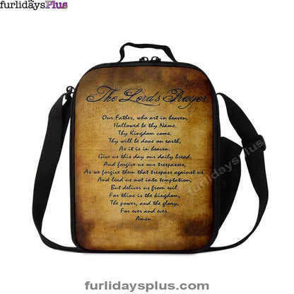 The Lord's Prayer Matthew 6 9 13 Brown Lunch Bag, Christian Lunchbag Lunch Bag