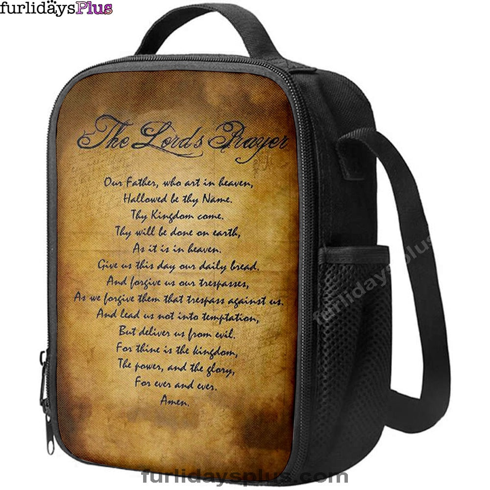 The Lord's Prayer Matthew 6 9 13 Brown Lunch Bag, Christian Lunchbag Lunch Bag