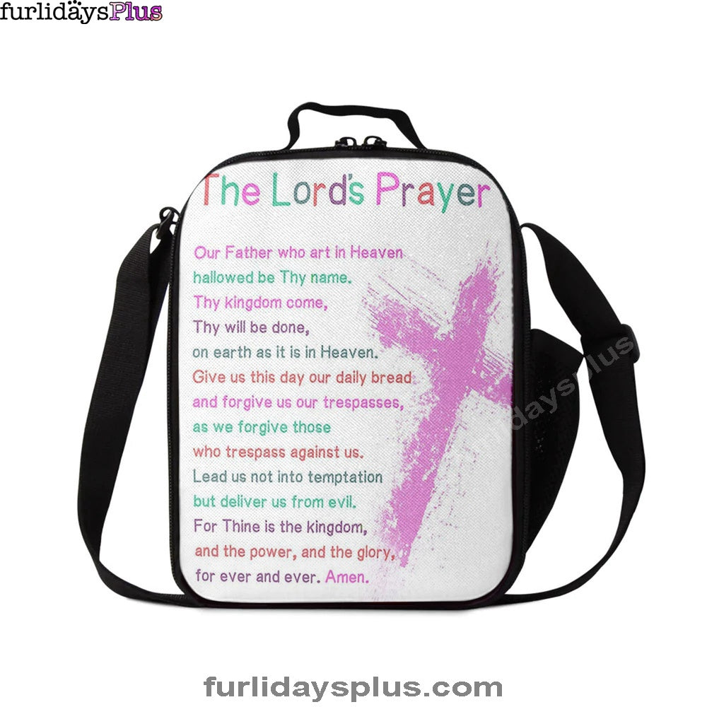 The Lords Prayer Bible Verse Lunch Bag, Christian Gifts For Toddler Or Baby Boys Bedroom, Christian Lunchbag Lunch Bag