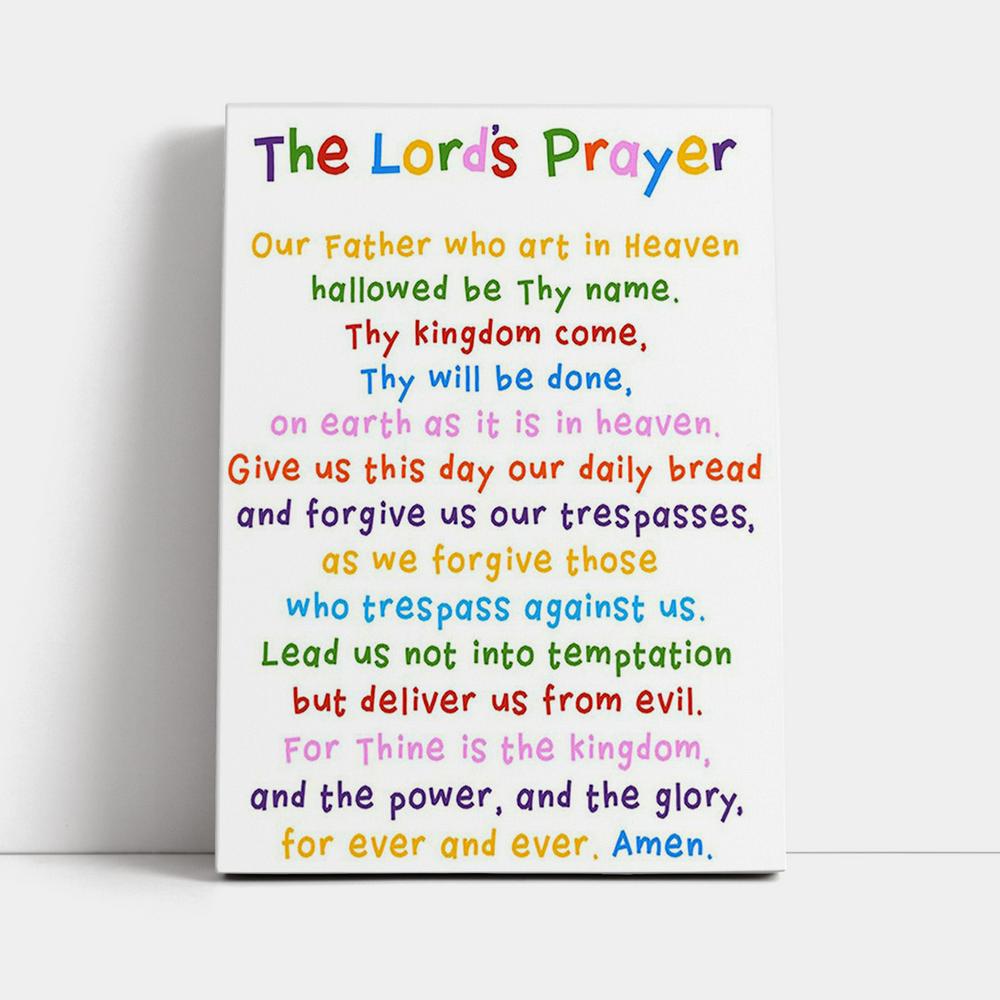 The Lords Prayer Canvas Wall Art - Christian Canvas Wall Art Decor