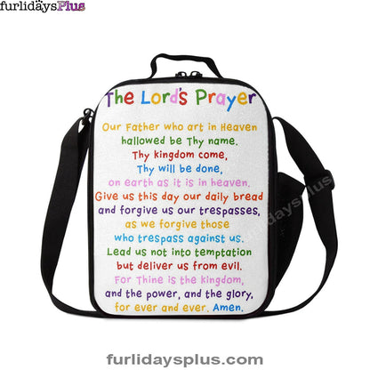 The Lords Prayer Lunchbag Lunch Bag, Christian Lunchbag Lunch Bag