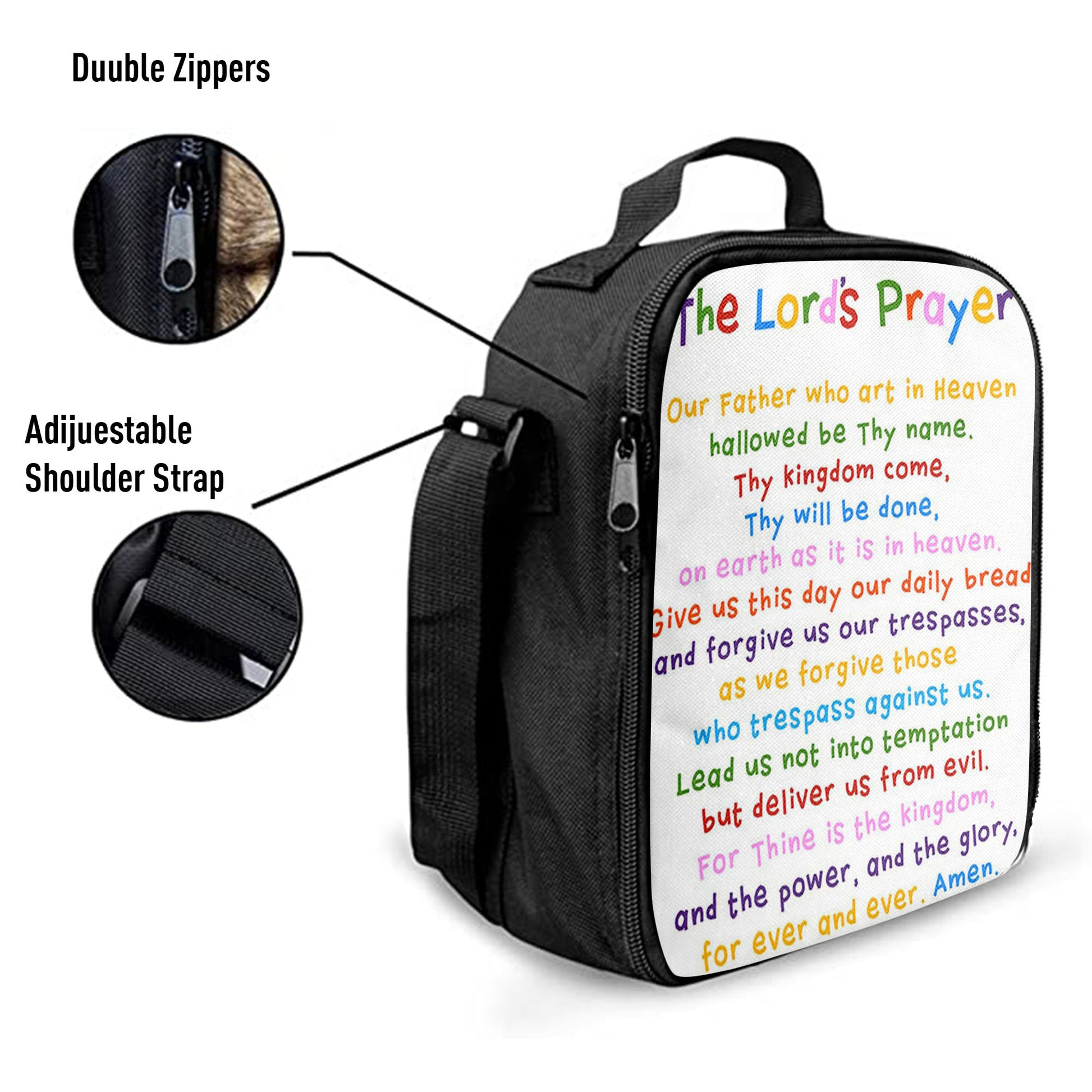 The Lords Prayer Lunchbag Lunch Bag, Christian Lunchbag Lunch Bag