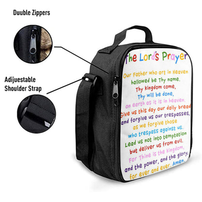 The Lords Prayer Lunchbag Lunch Bag, Christian Lunchbag Lunch Bag