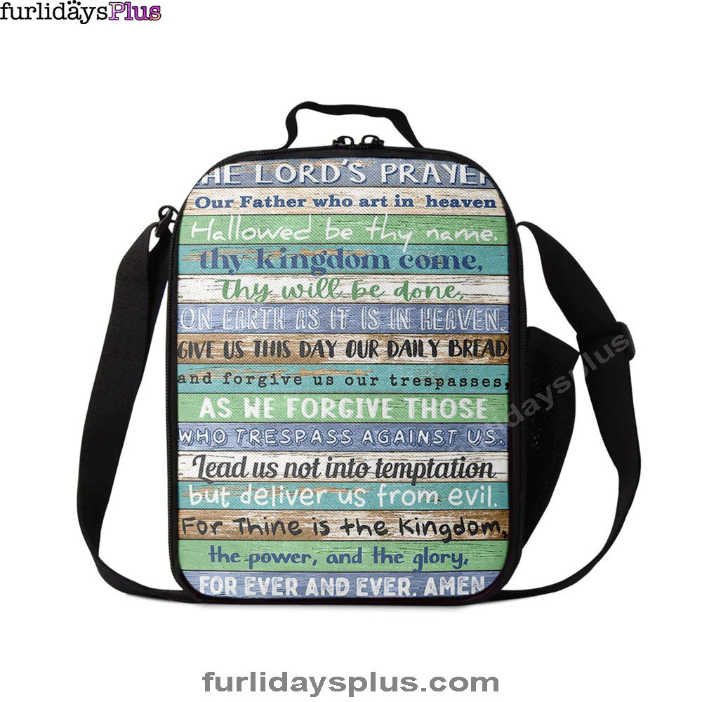 The Lords Prayer Lunchbag Lunch Bag, Rustic Religious Lunchbag, Christian Lunchbag Lunch Bag