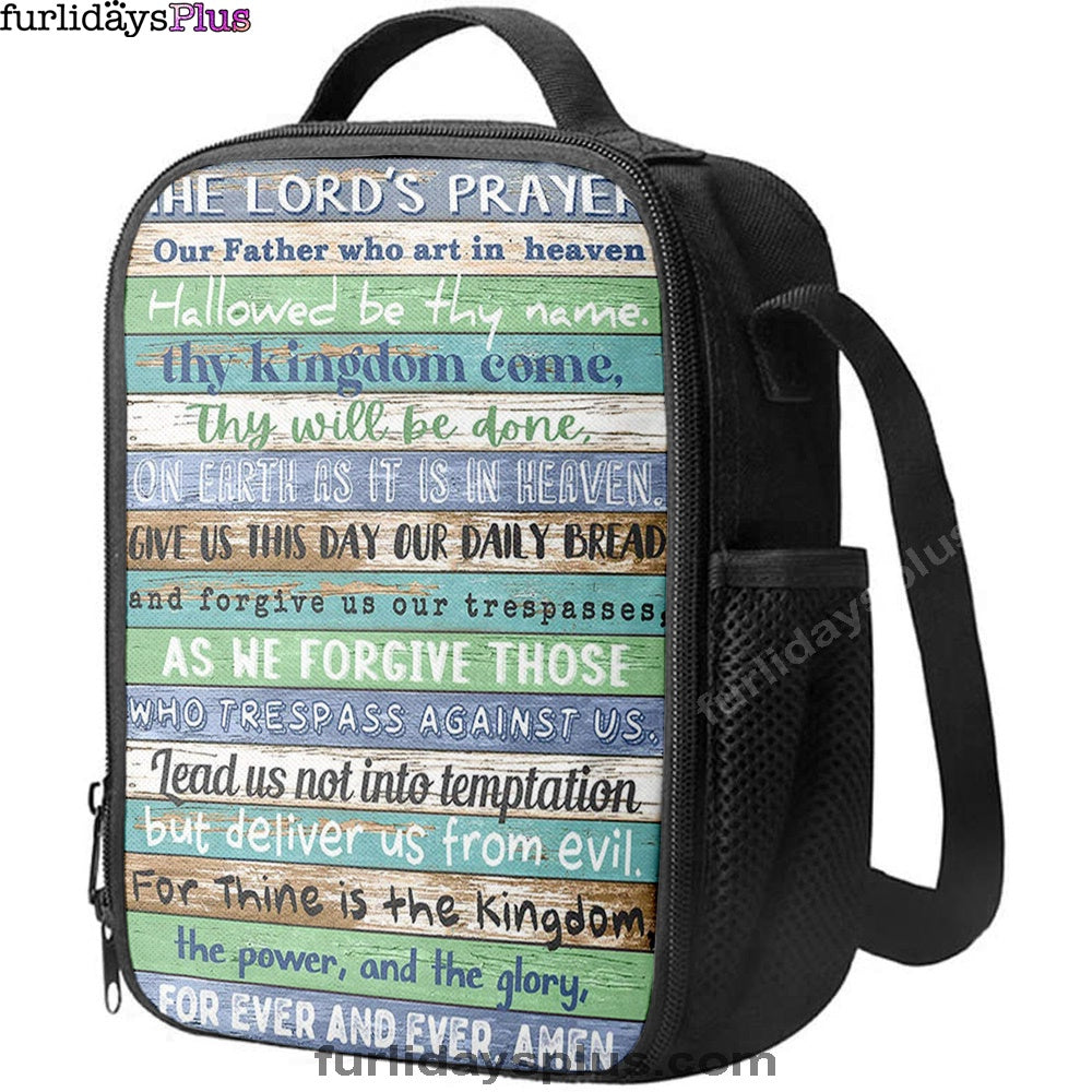 The Lords Prayer Lunchbag Lunch Bag, Rustic Religious Lunchbag, Christian Lunchbag Lunch Bag
