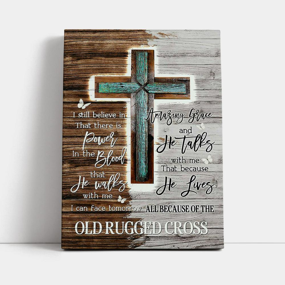 The Old Rugged Cross Canvas Art - Christian Art - Bible Verse Wall Art - Religious Home Decor