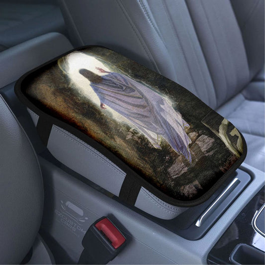 The Resurrection Of Jesus Car Armrest Seat Cover, Christian Car Center Console Cover, Jesus Car Accessory