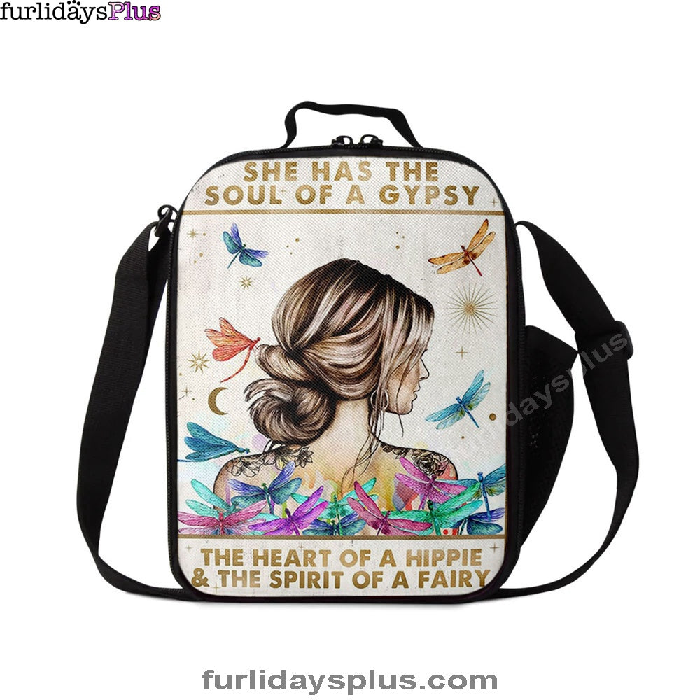 The Soul Of A Gypsy, Boho Positive Inspirational Quotes Lunchbag, Encouragement Gifts For Women