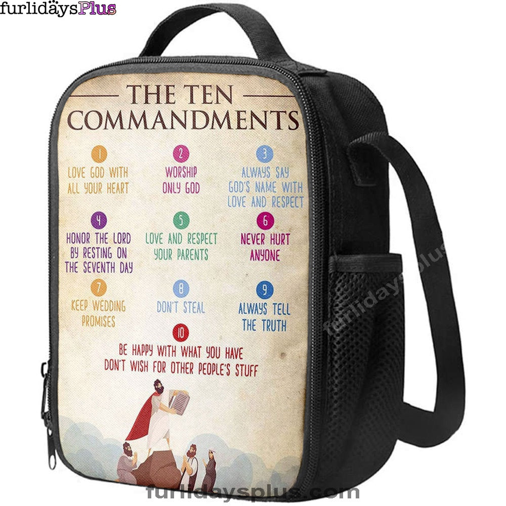 The Ten Commandment Lunchbag Lunch Bag, Christian Lunchbag Lunch Bag