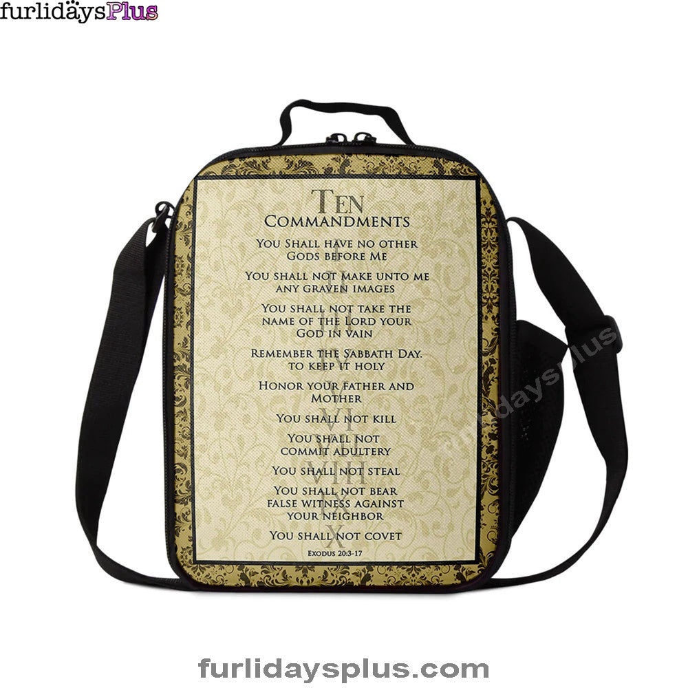 The Ten Commandments Lunchbag Lunch Bag, Girls Lunchbag Kids Bedroom Kids Lunch Bag