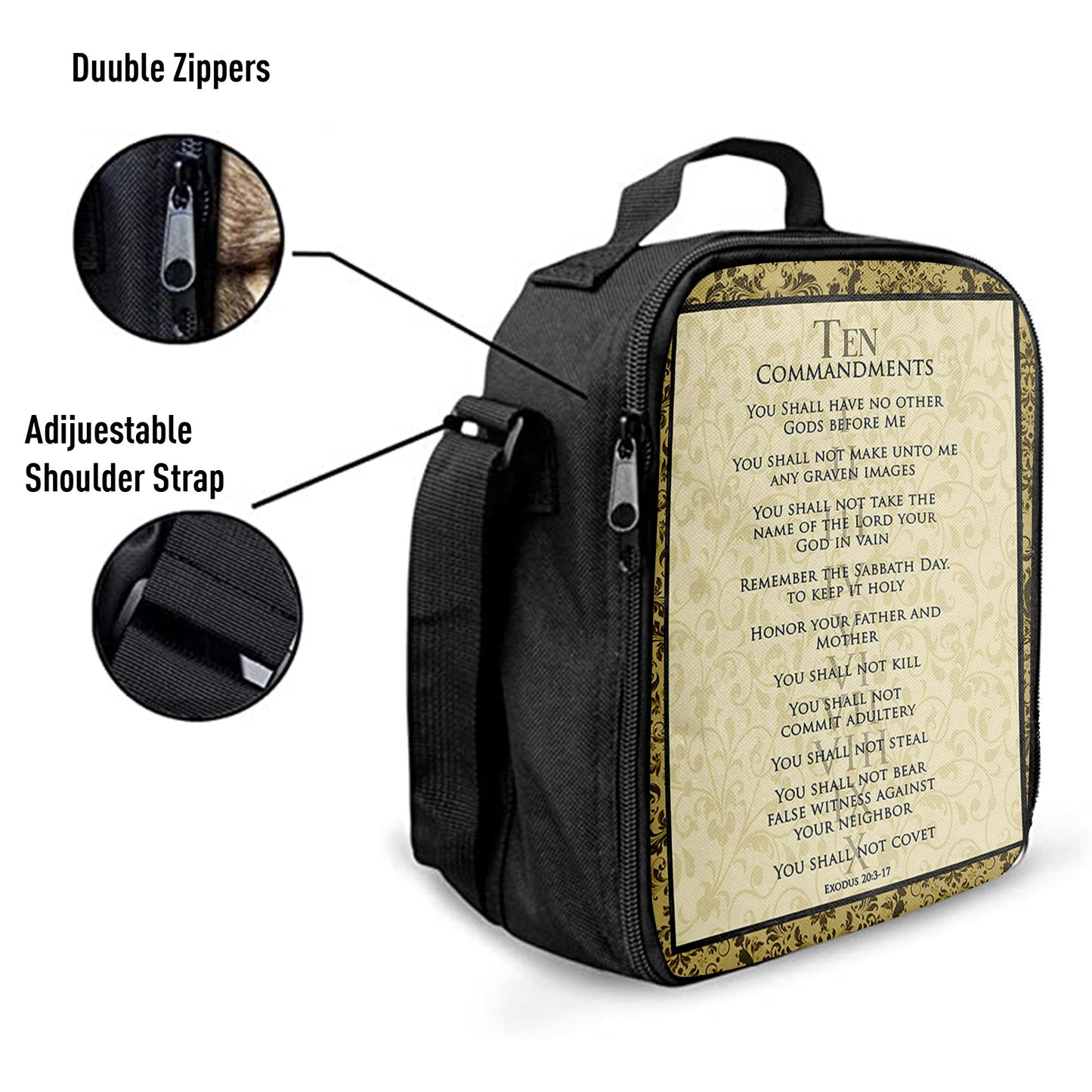The Ten Commandments Lunchbag Lunch Bag, Girls Lunchbag Kids Bedroom Kids Lunch Bag
