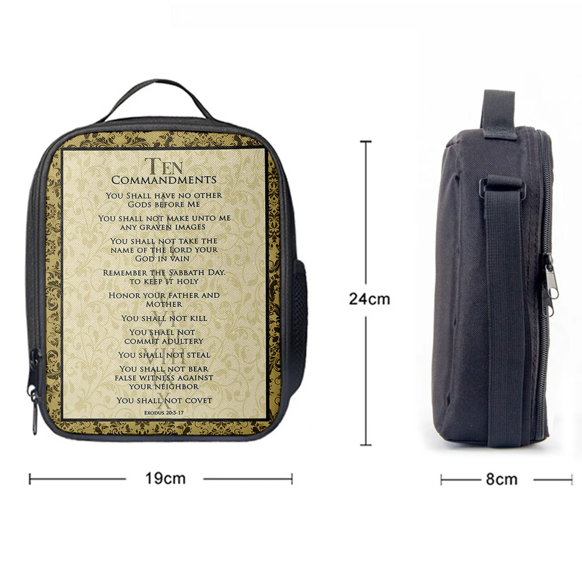 The Ten Commandments Lunchbag Lunch Bag, Girls Lunchbag Kids Bedroom Kids Lunch Bag