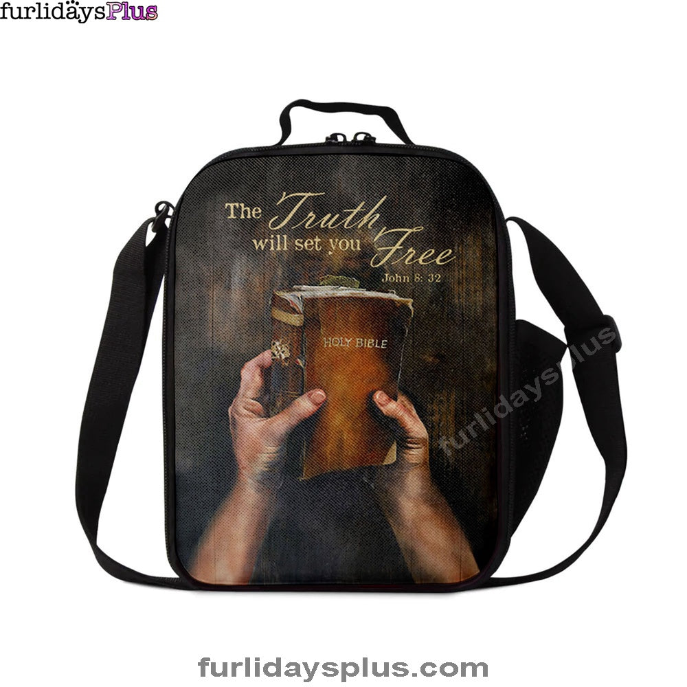 The Truth Will Set You Free Lunchbag Lunch Bag, Christian Lunchbag, Bible Verse Lunch Bag