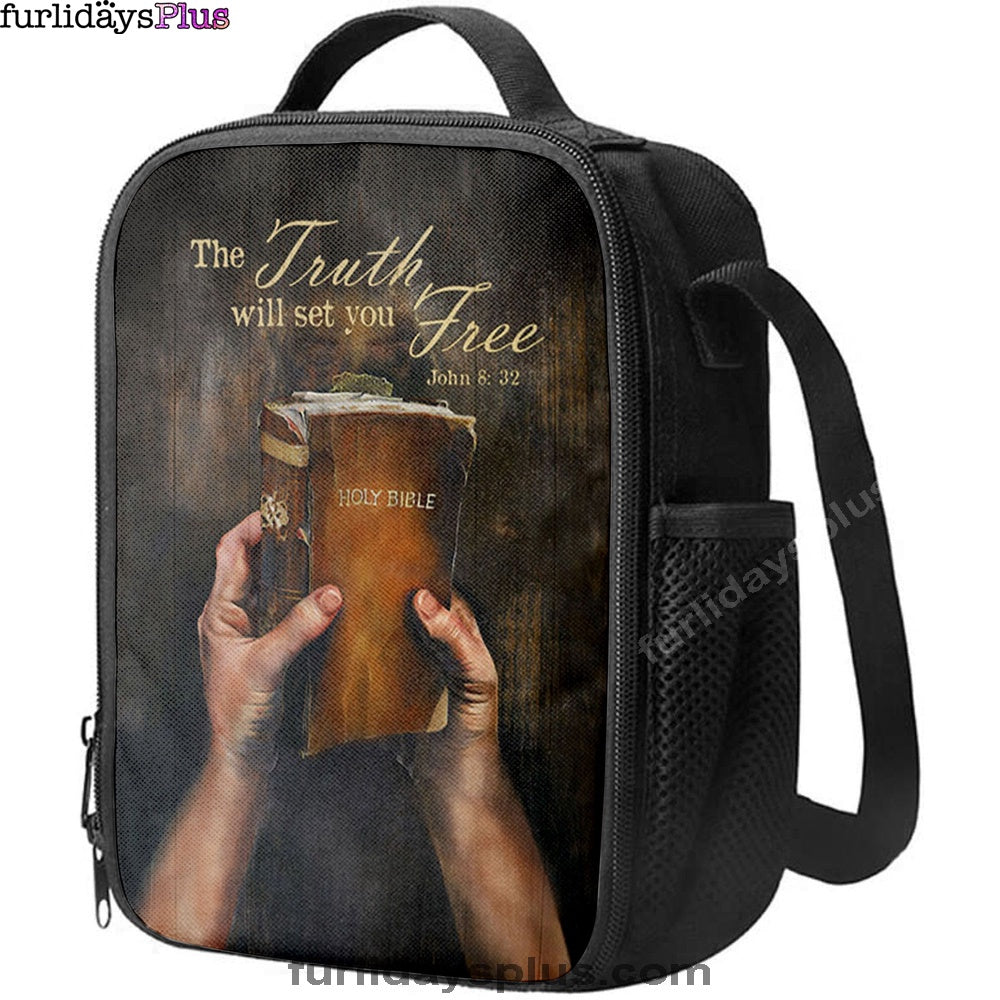 The Truth Will Set You Free Lunchbag Lunch Bag, Christian Lunchbag, Bible Verse Lunch Bag