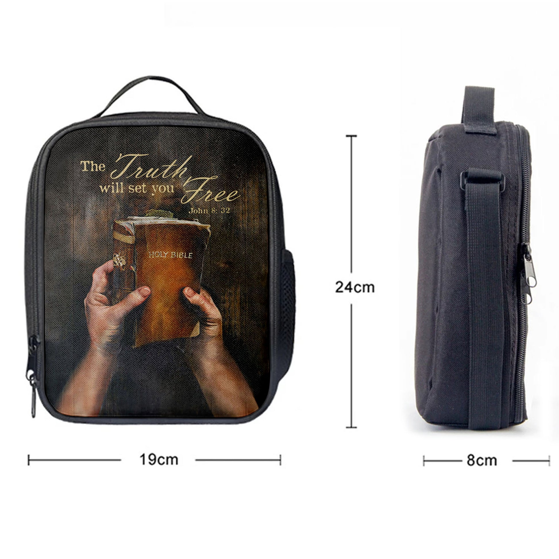 The Truth Will Set You Free Lunchbag Lunch Bag, Christian Lunchbag, Bible Verse Lunch Bag