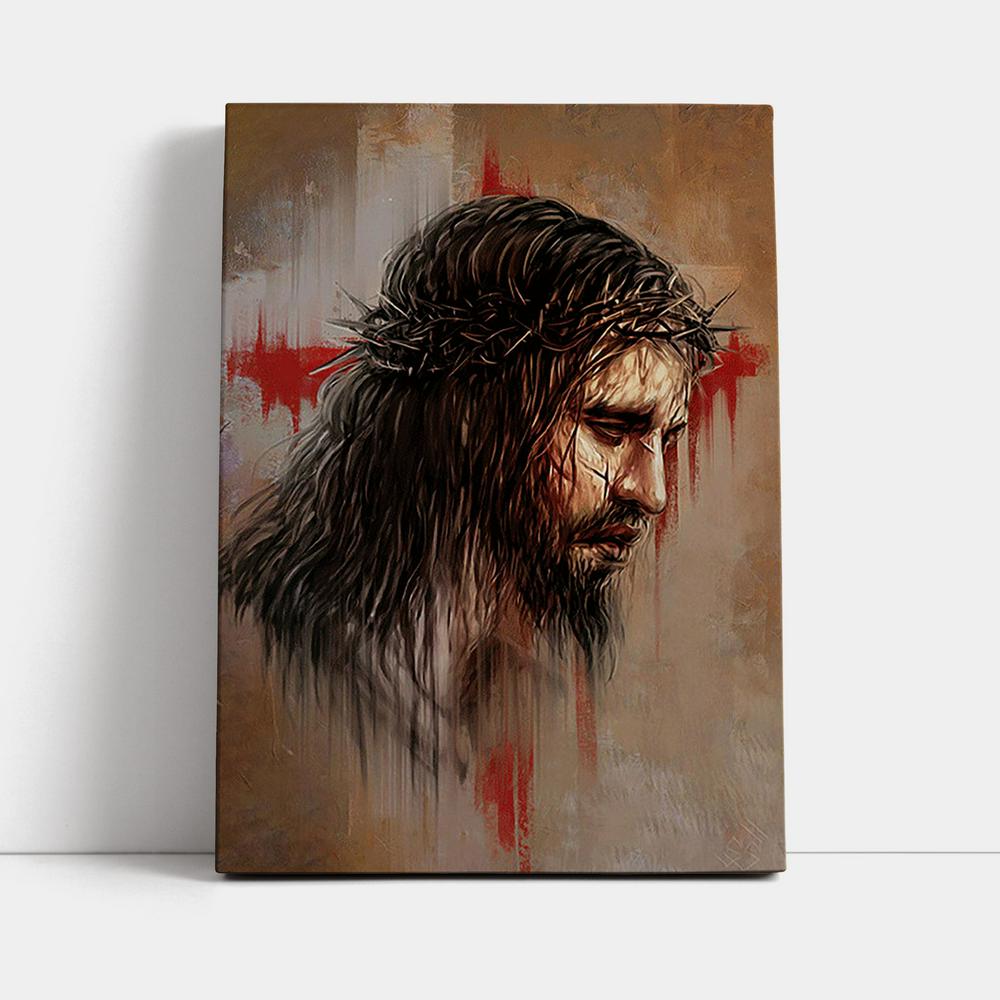 Thorn Crown Jesus Paid It All Canvas Wall Art - Bible Verse Canvas Art - Inspirational Art - Christian Home Decor