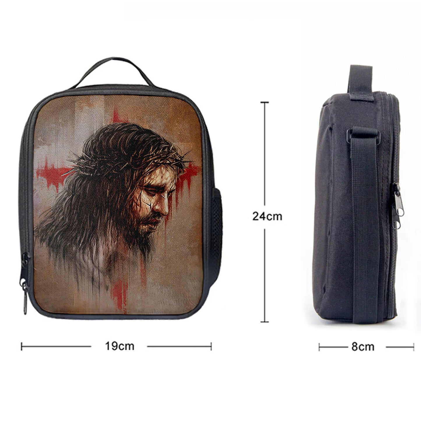 Thorn Crown Jesus Paid It All Lunchbag Lunch Bag, Bible Verse Lunch Bag, Inspirational Art, Christian Lunchbag