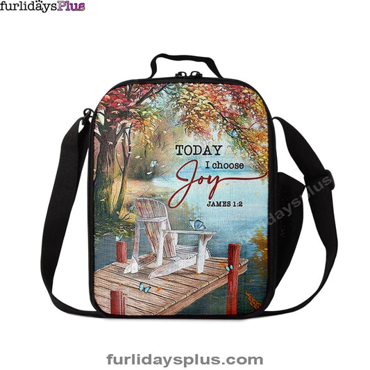 Today I Choose Joy A Lake View Spring Season Lunchbag Lunch Bag, Christian Lunchbag, Bible Verse Lunch Bag