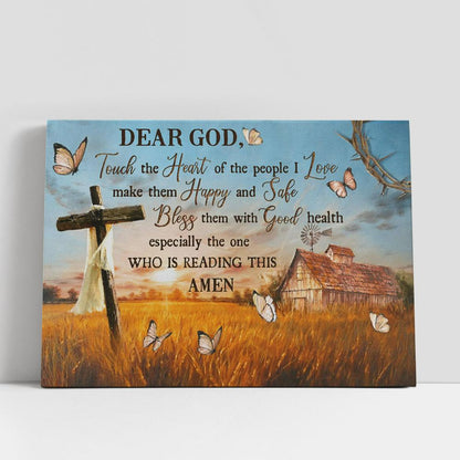 Touch The Heart Of The People I Love Make Them Happy And Safe Bless Them With Good Health Large Canvas, Religious Canvas Art