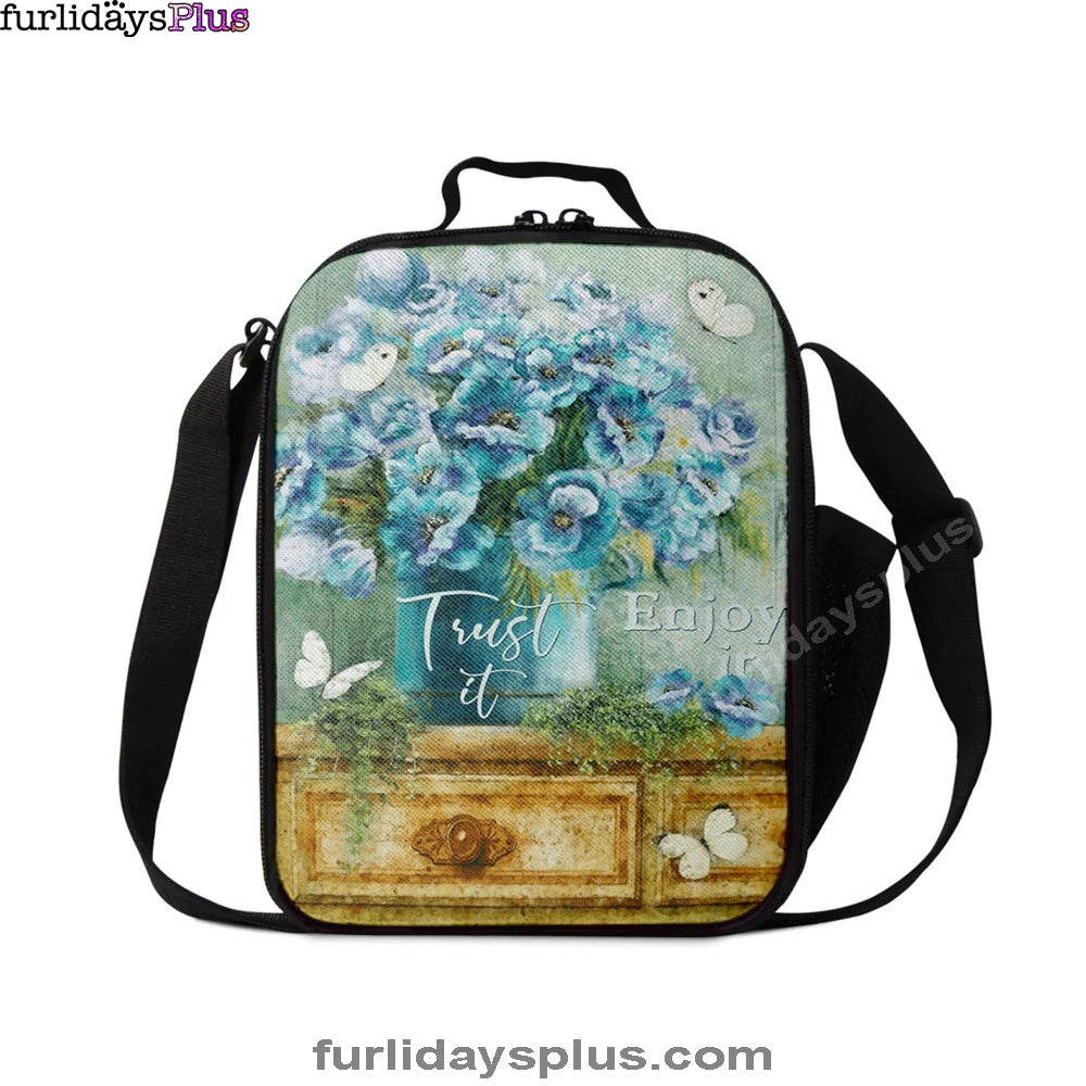 Trust It Enjoy It God Lunchbag, Christian Lunchbag, Bible Verse Lunch Bag
