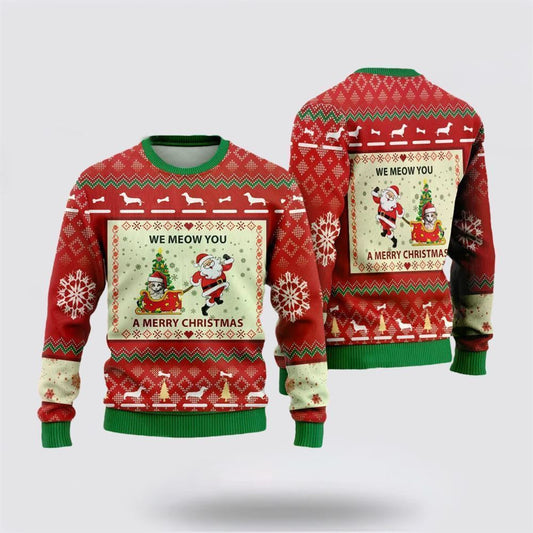 Turkish Vans Ugly Christmas Sweater, Christmas Sweater For Cat Lover