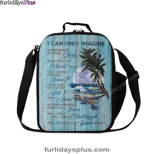 Turtles I Can Only Imagine Lunch Bag, Christian Art, Bible Verse Lunch Bag