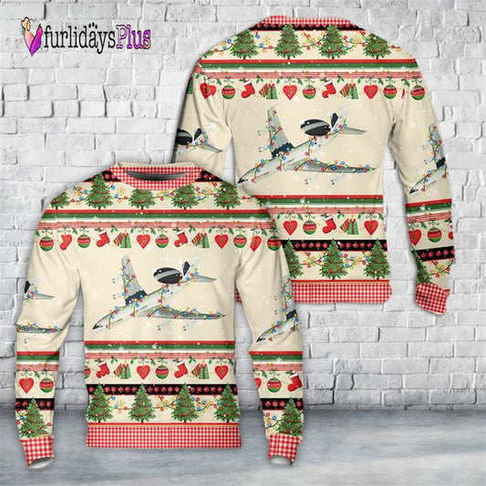 US Air Force E 3 Sentry Airborne Warning and Control System (AWACS) Christmas AOP Sweater