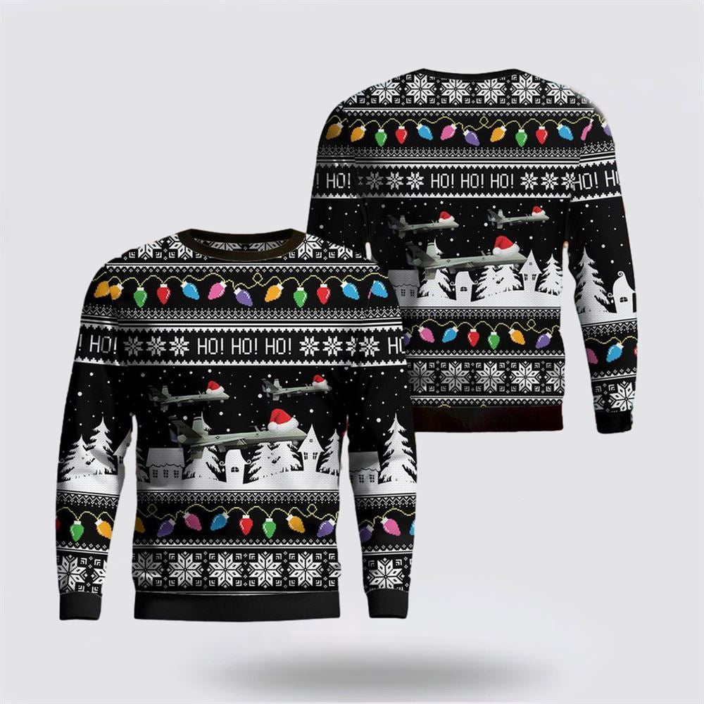 US Air Force General Atomics MQ-9 Reaper Christmas Sweater 3D, Sweater For Military Personnel