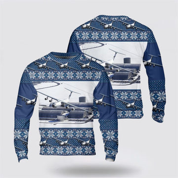 US Air Force Hanoi Taxi (Lockheed C-141 Starlifter) Christmas Sweater 3D, Sweater For Military Personnel