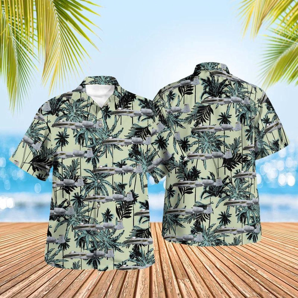 US Air Force Hawaiian Shirt, Connecticut 103rd Airlift Wing Flying Yankees Fairchild A-10A Thunderbolt II Hawaiian Shirt