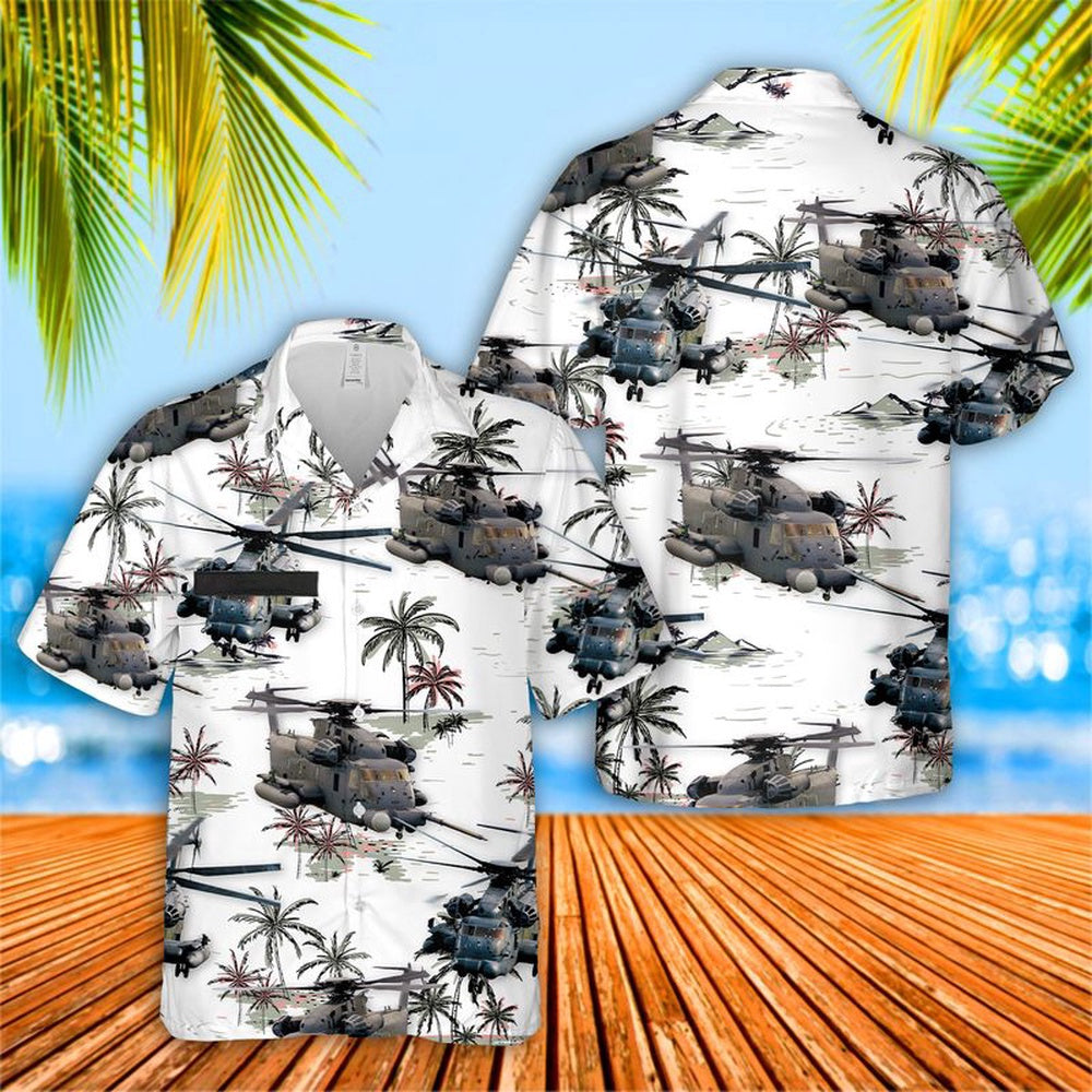 US Air Force Hawaiian Shirt, Custom Name US Air Force Sikorsky MH-53 Pave Low Hawaiian Shirt