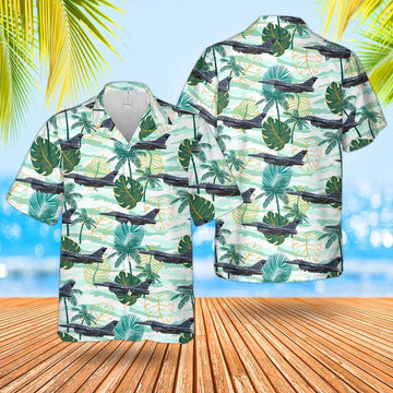 US Air Force Hawaiian Shirt, South Dakota 114th Fighter Wing General Dynamics F-16CM Fighting Falcon Hawaiian Shirt