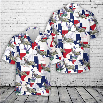 US Air Force Hawaiian Shirt, Texas 147th FIG Reconnaissance Wing McDonnell Douglas RF-101J 'Voodoo' Hawaiian Shirt
