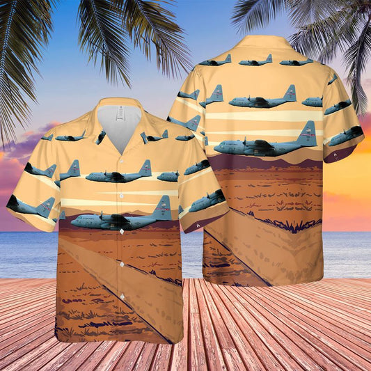 US Air Force Hawaiian Shirt, USAF Lockheed C-130H Hercules Tennessee Hawaiian Shirt