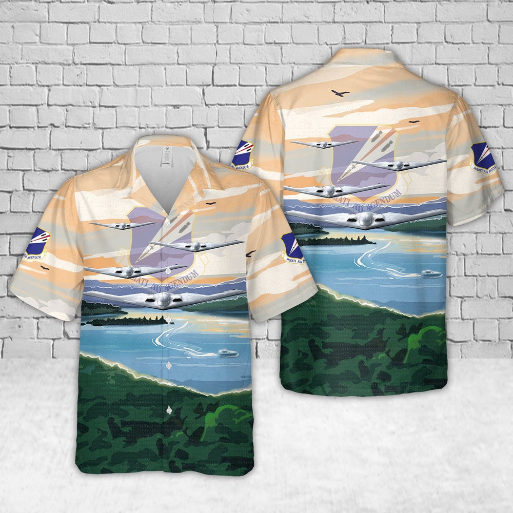 US Air Force Hawaiian Shirt, US Air Force 131st Bomb Wing B-2 Spirit Hawaiian Shirt