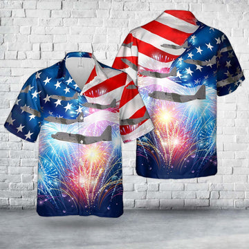 US Air Force Hawaiian Shirt, US Air Force 15th Special Operations Squadron MC-130H Combat Talon II, 4th Of July Hawaiian Shirt