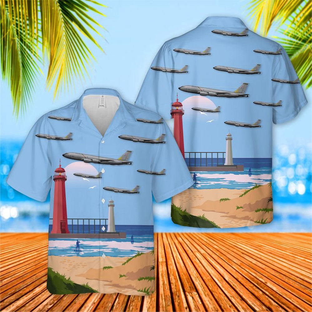 US Air Force Hawaiian Shirt, US Air Force 171st Air Refueling Squadron KC-135T Stratotanker Hawaiian Shirt