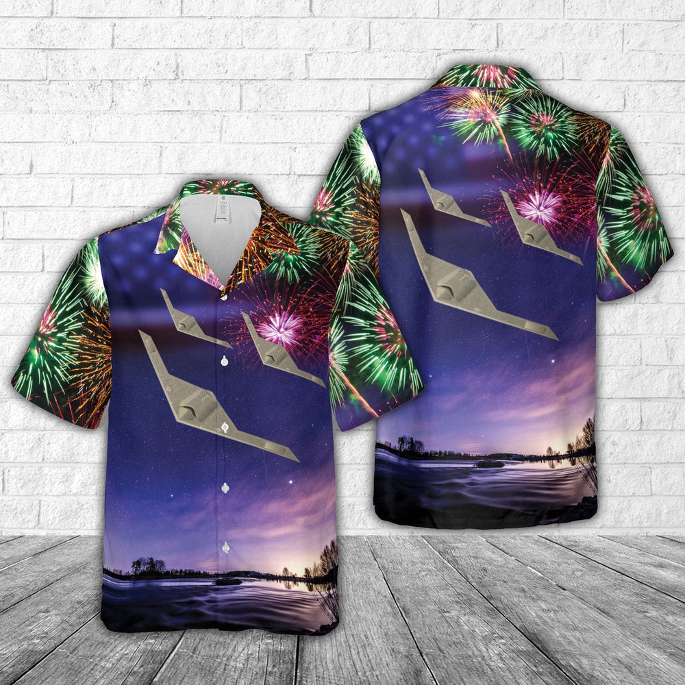 US Air Force Hawaiian Shirt, US Air Force 427th Reconnaissance Squadron Northrop Grumman RQ-180, 4th Of July Hawaiian Shirt