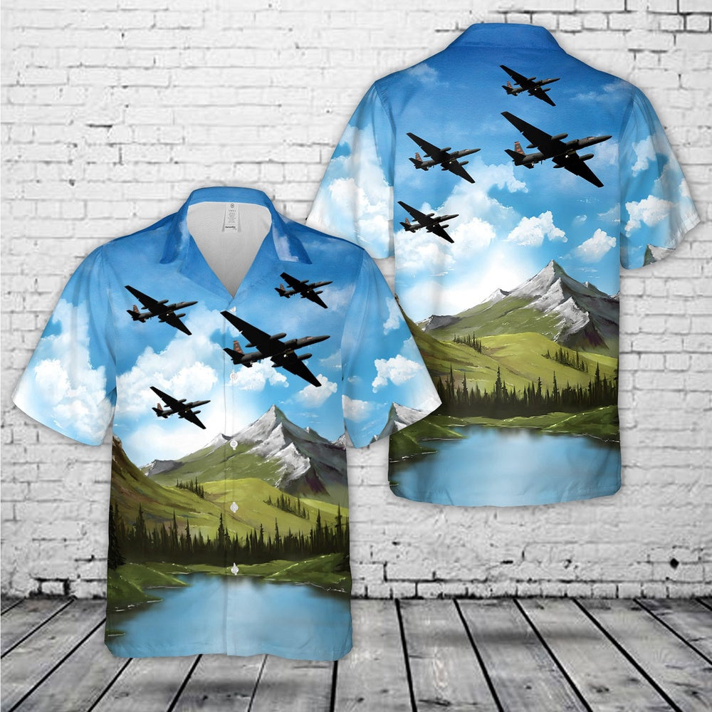 US Air Force Hawaiian Shirt, US Air Force 5th Reconnaissance Squadron Lockheed U-2 Hawaiian Shirt