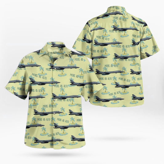 US Air Force Hawaiian Shirt, US Air Force 7th Bomb Wing (7 BW) Rockwell B-1 Lancer Hawaiian Shirt