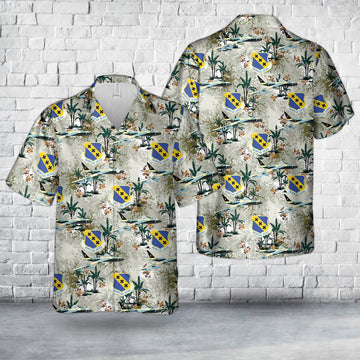 US Air Force Hawaiian Shirt, US Air Force 7th Bomb Wing ‘City of Fort Worth’ Carswell AFB, 1974 B-52 Hawaiian Shirt