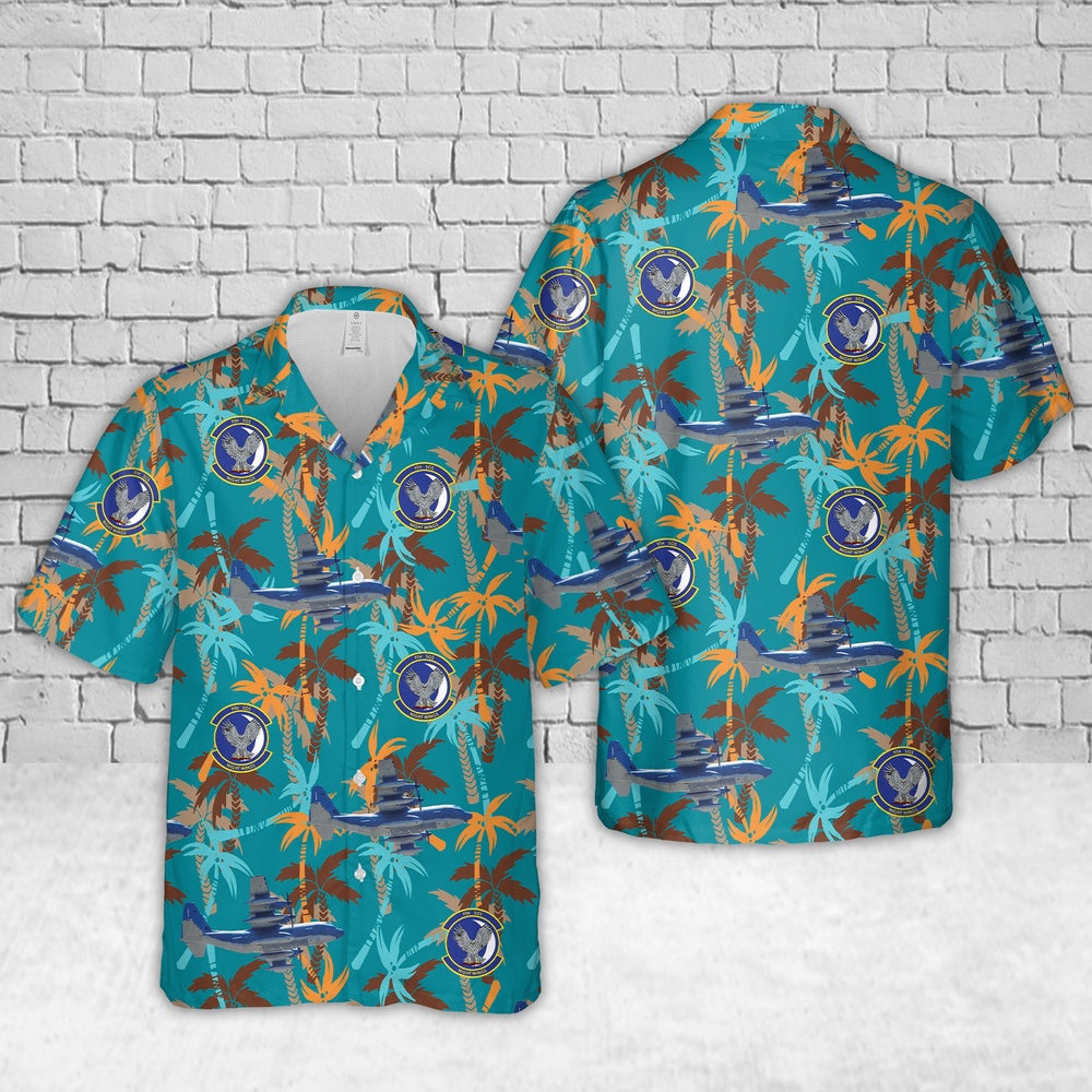 US Air Force Hawaiian Shirt, US Air Force 9th Special Operations Squadron Lockheed MC-130J Commando II Hawaiian Shirt