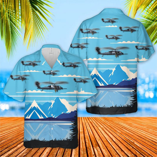 US Air Force Hawaiian Shirt, US Air Force Alaska 210th Rescue Squadron HH-60G Pave Hawk Hawaiian Shirt