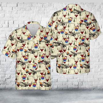 US Air Force Hawaiian Shirt, US Air Force Arizona 161st Air Refueling Wing KC-135R Stratotanker Christmas Hawaiian Shirt
